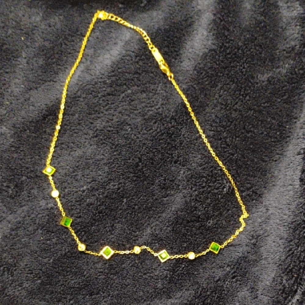 Gold and Emerald Necklace